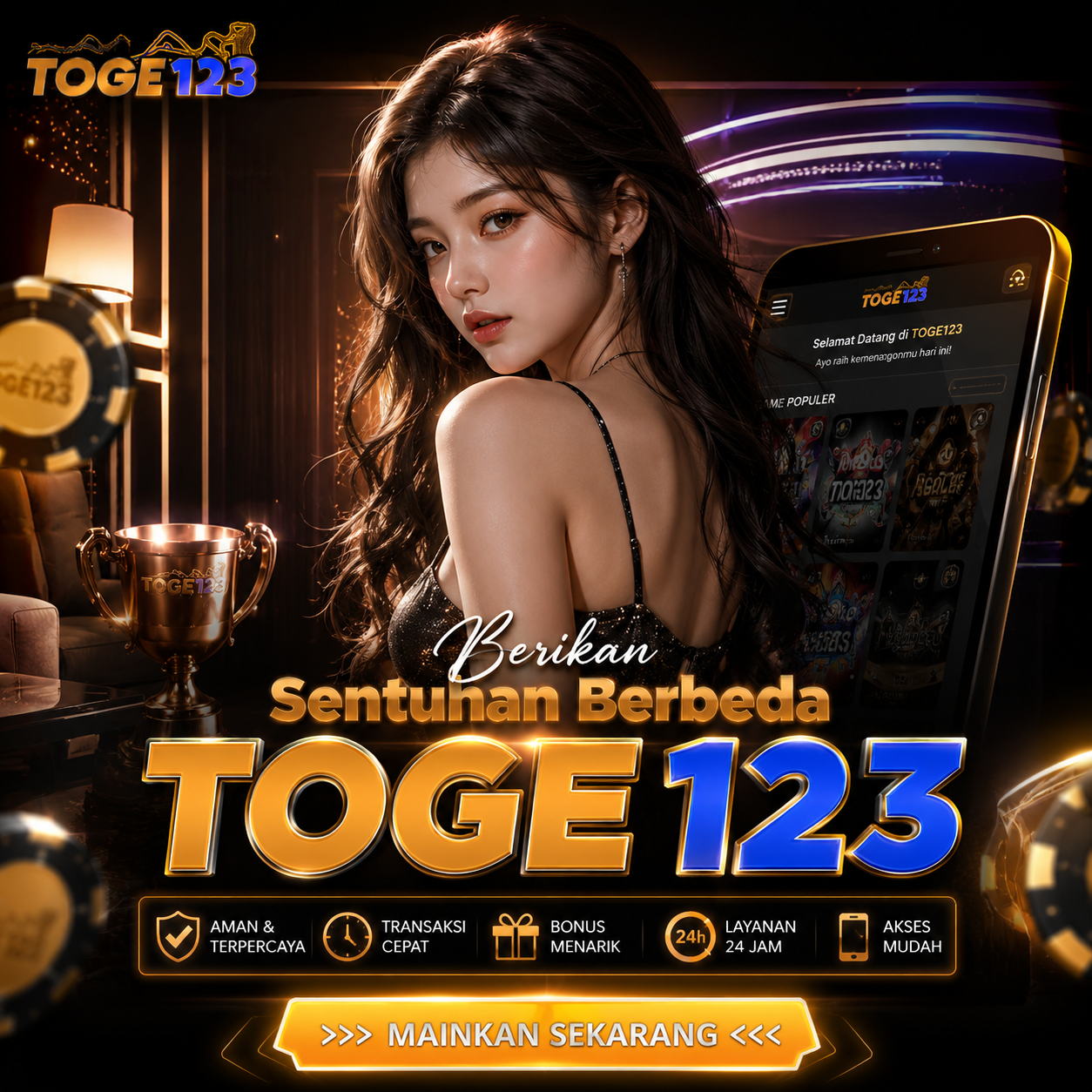 Thumbnail 1 of 3, Poster, TOGE123 - Platform Terpercaya, Transaksi Cepat & Aman designed and sold by TOGE123.